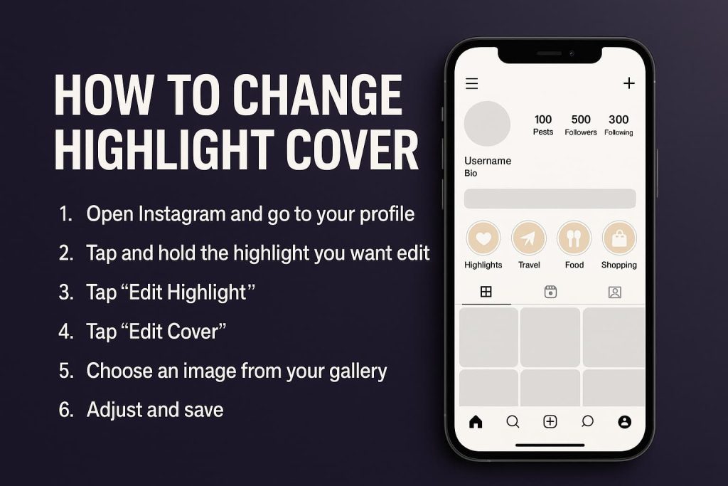 How to Change Highlight Cover